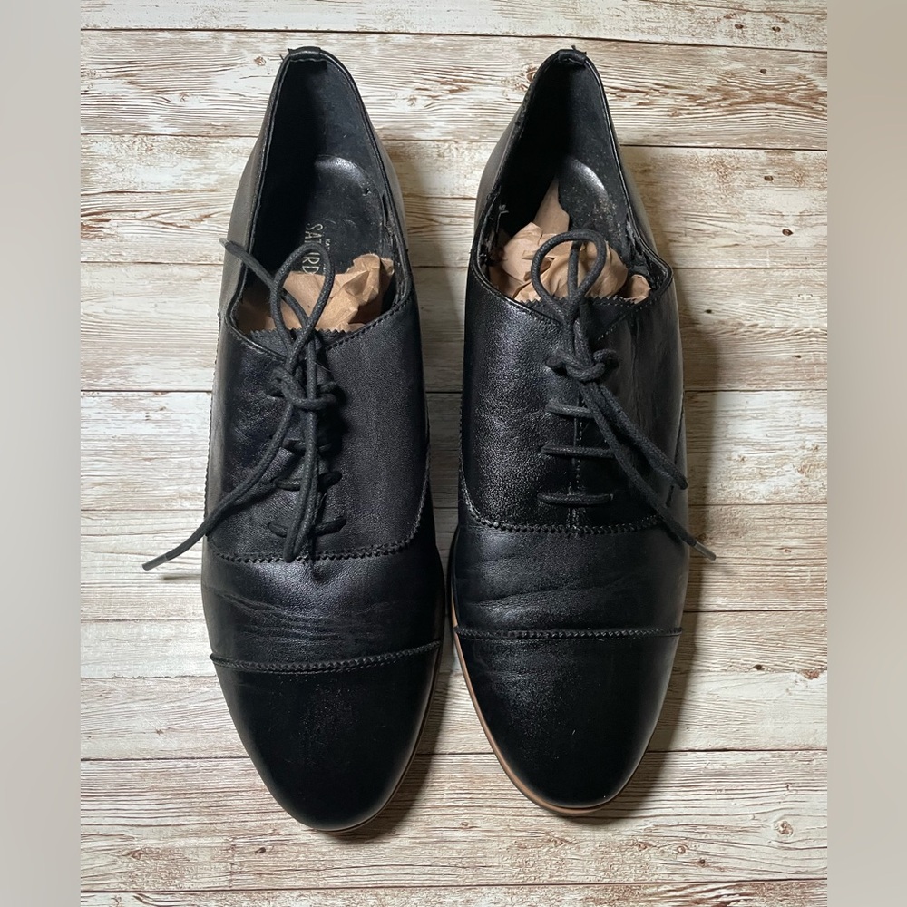 Kate Spade Saturday Black Leather Oxford Black 8 - Picture 5 of 11